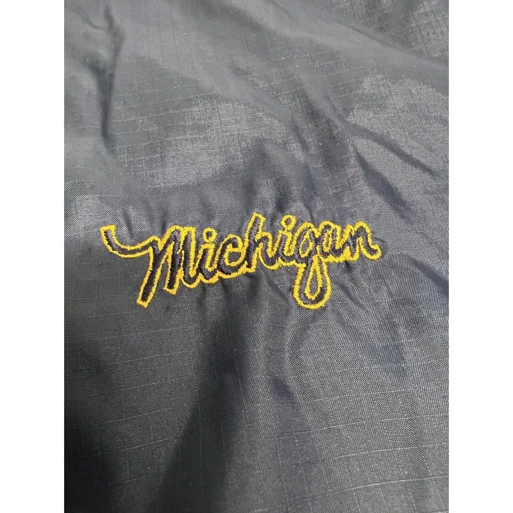 Vintage 70s 80s University of Michigan 1/4 Zip Windbreaker Jacket Size XL Logo 7